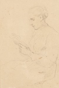 Estudio de una niña leyendo de Albert Anker